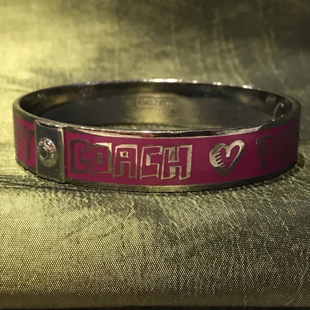 Coach purple poppy bangle.